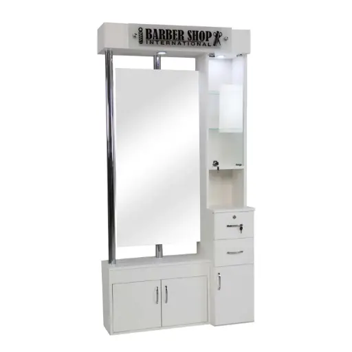 [CION242563] Estación con Espejo Espon Blanco